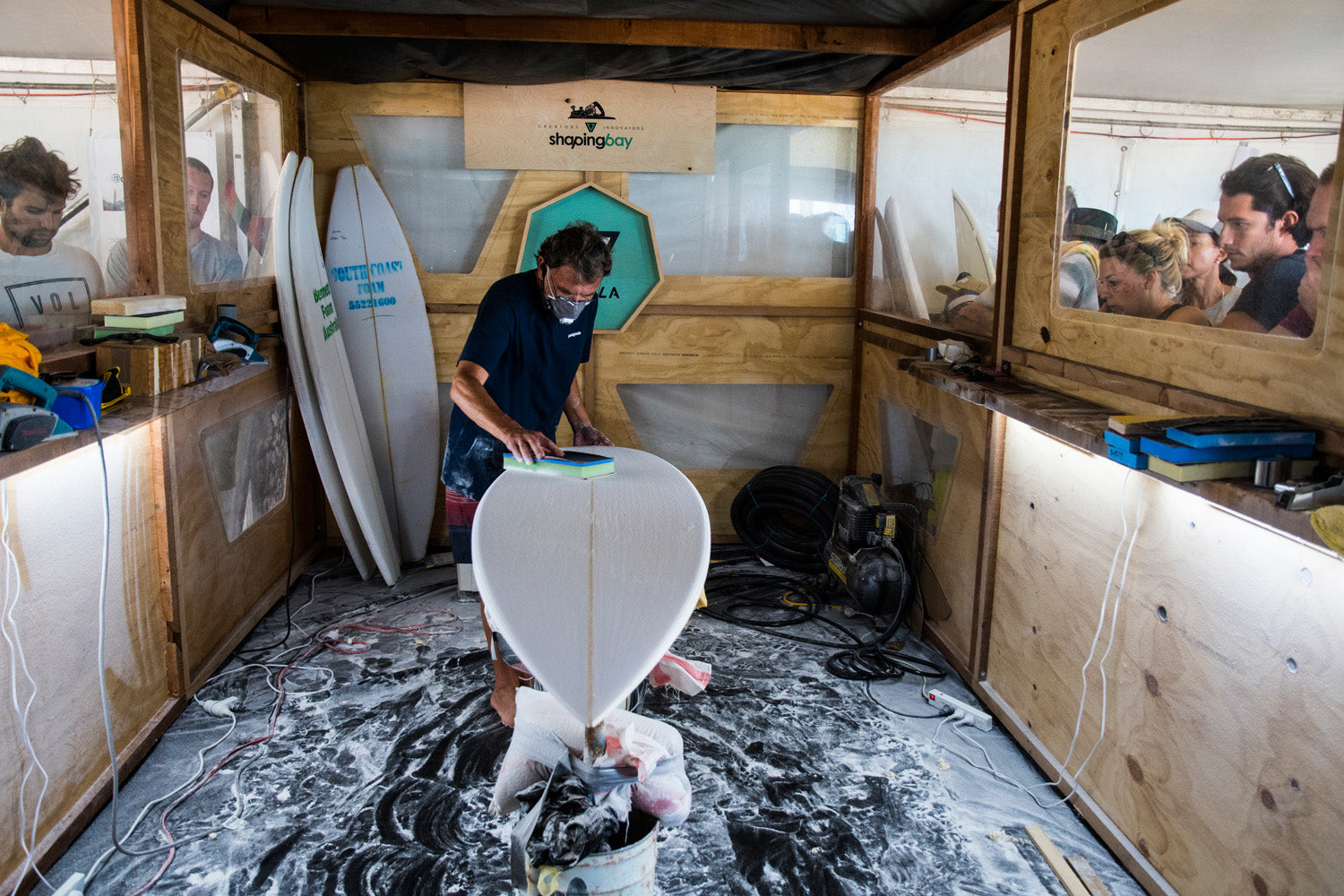 Surfboard shop shaping bay