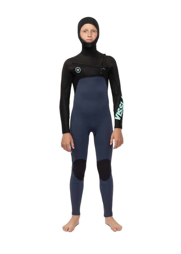 7 Seas Boys 5-4-3 Full Hooded Chest Zip Wetsuit