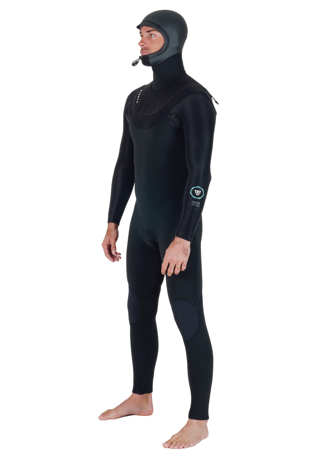 New Seas 4-3 Hooded U-Zip Wetsuit