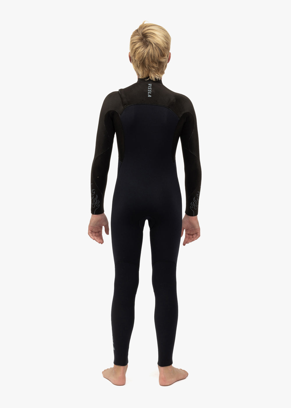 High Seas Boys Fire 3-2 Full Chest Zip Wetsuit